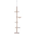 thumbnail image 4 of SSyao 106” Adjustable Height Cat Tree – Floor-To-Ceiling Vertical Design, Perfect for Feline Climbing & Rest,Beige, 4 of 12