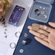 thumbnail image 3 of 8 juegos de 36 anillos de acero inoxidable con forma de luna y estrella, de plata punk, con forma de corazón y metal, ajustables., 3 of 5