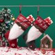 thumbnail image 2 of 1 pieza gris patrón de gnomo sin rostro anciano calcetín de Navidad regalo saco adornos navideños estilo escandinavo percha de Navidad Sincero Electrónica, 2 of 5