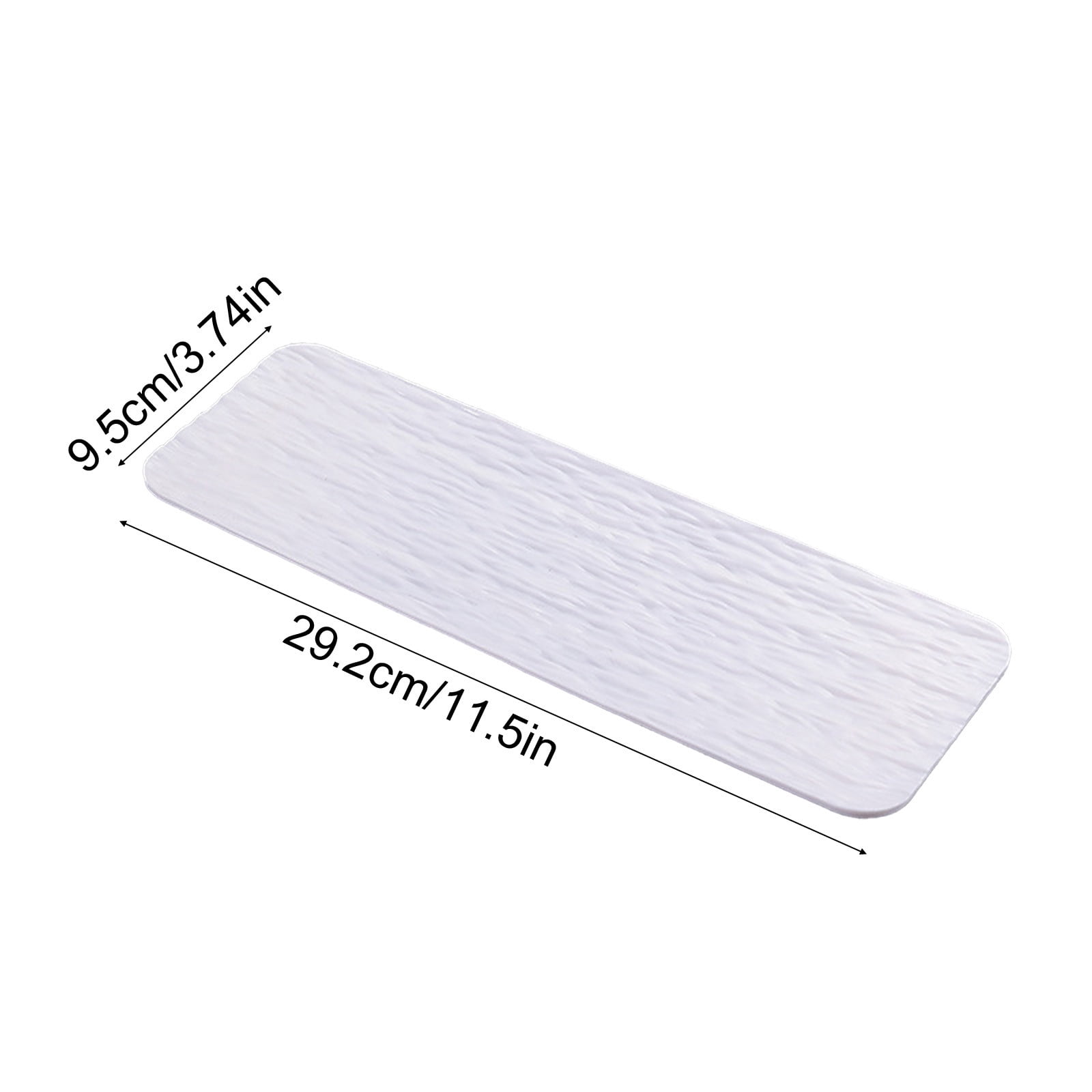 LDXDRU - Lot De 10 Plateaux Rectangulaires En Plastique Blanc - 33 X 20 X 1.5 Cm - Pour Buffet, Sushi, Apéro