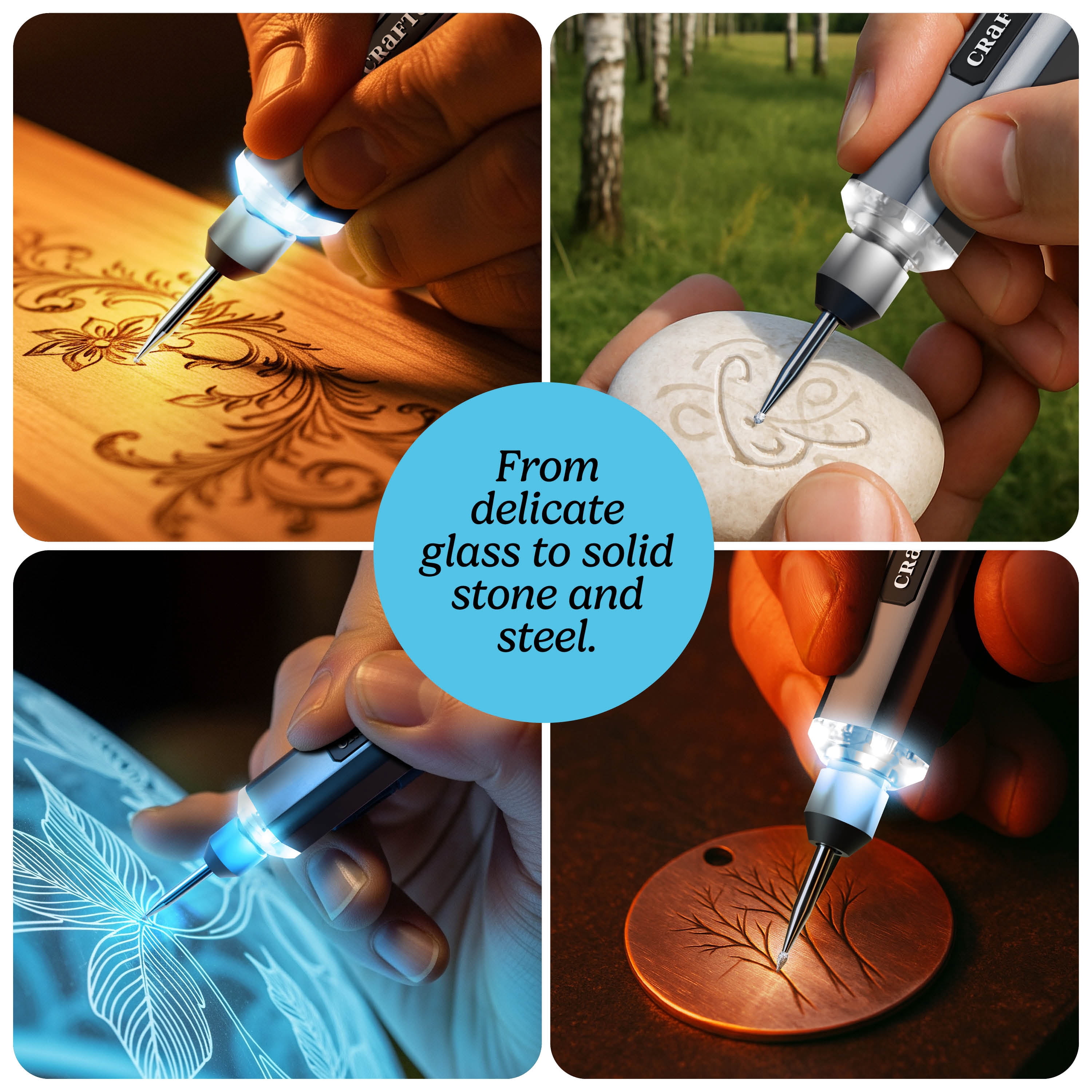 EtchPro Engraving Pen for Metal, Wood, Glass, Plastic & All Materials - Engraver Pen Tool - Teen Boy Gifts - Unique Gifts for Women, Teenage Girl - Cool Easter Gift Ideas - Craft Kits for Adults