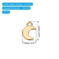 thumbnail image 2 of Uxcell Golden Jewelry Making Charm , 100 Pcs Alloy Moon Pendants DIY for Necklace, Bracelet, Earring, 2 of 6
