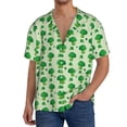 thumbnail image 3 of Honeii 's Broccoli 1 for men's short-sleeved button-up collared shirt featuring a pocket, perfect for beach vacations, and travel adventures., 3 of 5