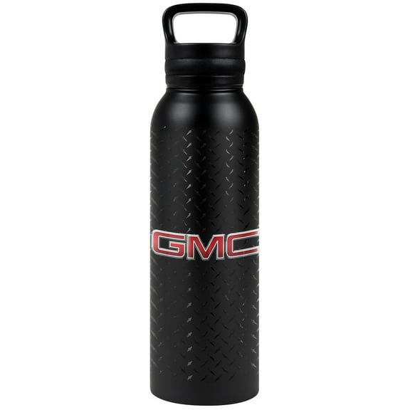 Gmc Official Truck Logo 24 oz Insulated Canteen Water Bottle, Leak Resistant, Vacuum Insulated Stainless Steel with Loop Cap
