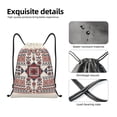 thumbnail image 4 of Gaeub Fashion Tatreez1 Drawstring Backpack Bag Sport Gym Sackpack Heavy Duty String Backpack for Men Women-Medium, 4 of 6