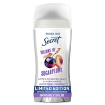 Secret Fresh Invisible Solid Antiperspirant and Deodorant for Women, Sugarplum Scent 2.6 oz