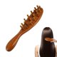 thumbnail image 1 of Peine masajeador de cuero cabelludo de madera con diseño de dientes anchos para rastas y cuidado del cabello., 1 of 5