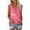 Hot Pink, variant on Tank Top for Women Womens Printed Sleeveless Casual V-Neck Tank Top