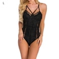 thumbnail image 1 of Conjunto de ropa interior sexy Mono de tela con pantalla de encaje Encantadora lencería sexy para mujeres y adultos, Negro, L Eigraketly XX000038-11, 1 of 7