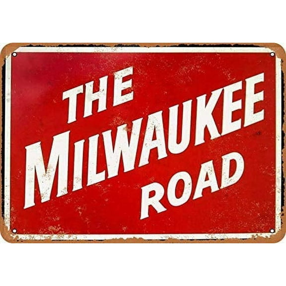 The Milwaukee Road Funny Tin Sign Bar Pub Garage Diner Cafe Home Wall Decor Art (Aluminum) Size: 8 x 12 inch