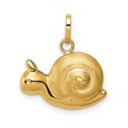 thumbnail image 4 of 14K Yellow Gold Hollow Satin & Polished Snail Charm Pendant, 4 of 7