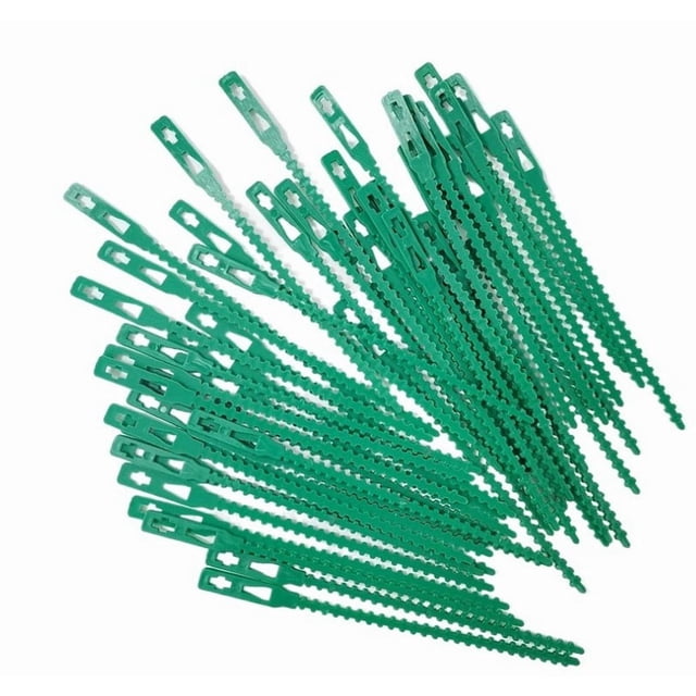 Envolturas de corbata para plantas de jardinería Paquete de 200 | Herramienta de bandas de jardín Green Twist: soporte flexible y reutilizable para tallos, enredaderas, ramas | Plástico, 13.5cm &