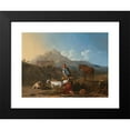 thumbnail image 2 of Karel Dujardin 14x11 Black Modern Framed Museum Art Print Titled - Italian Landscape with Girl Milking a Goat (1652), 2 of 5