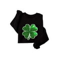 thumbnail image 4 of Craaazy Women's St Patricks Day Sweatshirts with Green Shamrock, 4 of 5