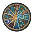 thumbnail image 1 of Rompecabezas Del Zodiaco 1000 Piezas Decoración Para Aliviar El Estrés De Los Niños Adultos Desafío De Juego Kearding FN002614-00, 1 of 5
