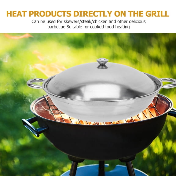 Stri 1 set of Stainless Steel Pot Practical Double Ear Pot Multi-purpose Pot Kitchen Cookware