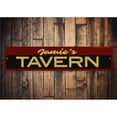 thumbnail image 2 of Tavern Name Sign, Bar Sign, Custom Bar Owner Name Sign, Bartender Sign, Tavern Bar Aluminum Decor - 4x18 inches, 2 of 4