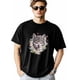 thumbnail image 2 of Camisetas de manga corta con estampado de flores de primavera de lobo para hombre, camisetas de cuello redondo, 2 of 8