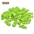 thumbnail image 3 of Unique Bargains 30Pack 5.5x3mm Cord Lock Plastic Single Hole Spring Toggle Stoppers, Green, 3 of 5