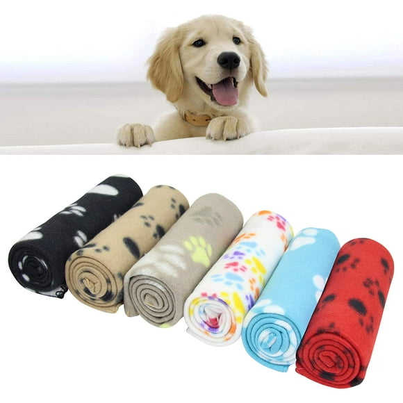 Multiple Pack Puppy Kitten Blanket with Paw Print, Small Size Polar Fleece Blankets