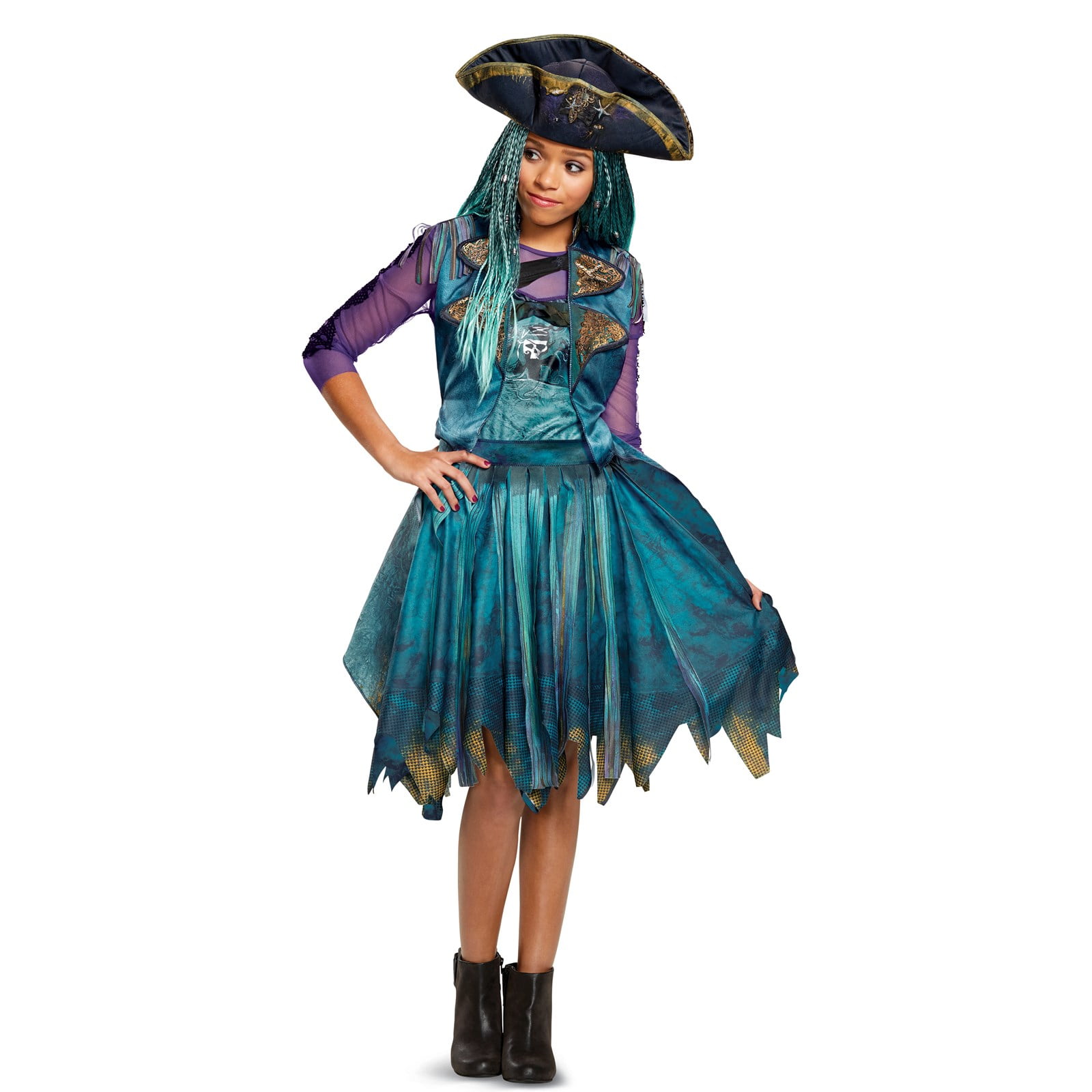 Disney Descendants 2 Halloween Costume Uma Child Wig Dress Up /& Pretend Play