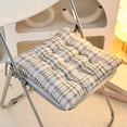 thumbnail image 1 of Yhmxh Cojín cuadrado a cuadros con lazos para silla, cojín grueso para exteriores con capitoné, almohada de suelo suave y transpirable, almohadilla antideslizante para silla de comedor, silla de of, 1 of 5