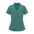 thumbnail image 2 of Natural Uniforms Womens Cool Stretch Modern Tuck-In Top Yoga Jogger Scrub Set with Regular and Petite Sizes (True Hunter Green, X-Large), 2 of 6
