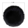 thumbnail image 5 of Style 1 Funda redonda de piel de oveja para silla, cojín para asiento, alfombras súper suaves para salón y dormitorio, sofá (1,3 pies x 1,3 pies, negro), 5 of 5