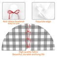 thumbnail image 4 of Lsque Gray Checkboard Print Christmas Tree Skirt, Tree Skirt with Ties or Velcro, Perfect for Holiday Decorations, Halloween, and New Year-48", 4 of 7