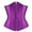 Purple, variant on Dazajoo Womens Solid Color Corset 2024 Summer Retro Court Style Back Drawstring Bustier Tops V Neck Off Shoulder Tight Shaping for Women Today,Blue,S