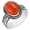 Carnelian, variant on Black Onyx Ring Size 10.5 Sterling Silver Plated For Women, Black Stone July Birthstone Southwest Bohemian Jewelry Christmas Mother's Day Gifts For Her