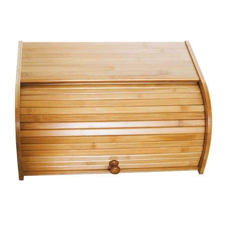 Lipper Bamboo Roll Top Bread Box (Best Bread Box For Homemade Bread)