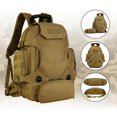 thumbnail image 2 of 40L System Mochila Mochila Riñonera Camping Camuflaje Marrón Sharpla Mochila al aire libre, 2 of 8