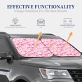 thumbnail image 4 of JUNZAN Pink bows Pattern Car Windshield Sun Shade | Reflective Sunshade | Foldable 2-Piece Sun Shield Protect Your Car | Fits Sedans, SUVs, Hatchbacks-Large, 4 of 6