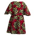thumbnail image 5 of Bintarealwax African Women's Knee Length Dress Shawl Collar Dress African Print Dress Women's Clothing WY10400, 5 of 5