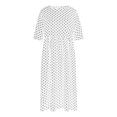 thumbnail image 4 of SMihono Robes d'Été Bohémiennes pour Femmes Grande Taille Mode d'Été Col Rond Manches Courtes Imprimé Robe Décontractée, 4 of 8