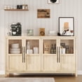 thumbnail image 1 of 55" Buffet Cabinet with 4 Glass Doors, Farmhouse Storage Table for Dining Room, 1 of 2