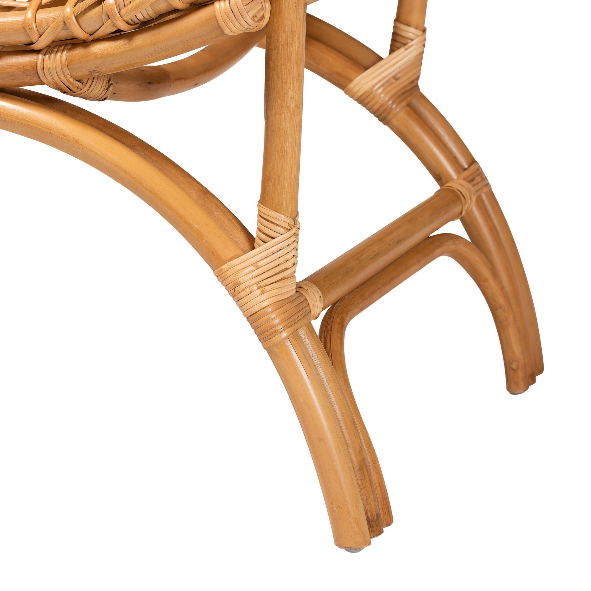 bali & pari Mamba Boho Arm Chair, Light Honey