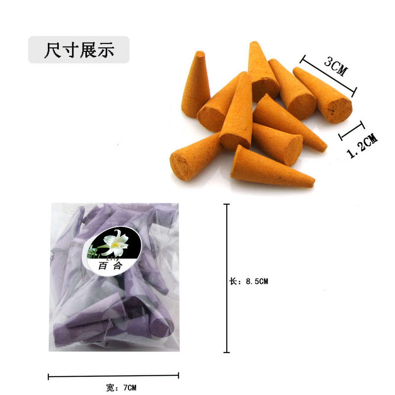 Nvzi-c Incense Cones 500g（Approximately 520 pcs）, Incense Cones with Incense Holder Natural Scents Cones, for Meditation, Relaxation, and Spiritual Cleansing，Jasmine
