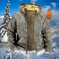 thumbnail image 4 of Qertyioot Veste pour Homme à Capuche Mode Hiver Manteau à Fermeture Éclair Solide, 4 of 4