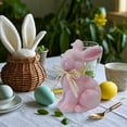 thumbnail image 4 of Easter Bunny, Easter Decorations, Easter Flocked Bunnies Figurine, Easter Spring Decoration Rabbit Set, Spring Tables Bunnies Decoration, Easter Decorating Bunnies for Home Office Party Supplies, 4 of 4