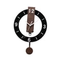 thumbnail image 4 of Reloj de pared acrílico decorativo silencioso sin tictac redondo nórdico colgante reloj hogar Negro, 4 of 9