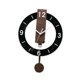 thumbnail image 4 of Reloj de pared acrílico decorativo silencioso sin tictac redondo nórdico colgante reloj hogar Negro, 4 of 9