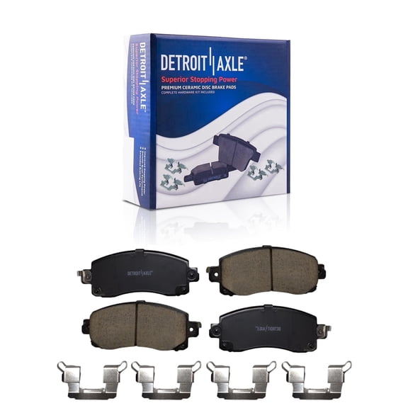 Detroit Axle - Front Brake Pads for 2020-2025 Subaru Outback Legacy 2019-2025 Forester 2017-2025 Impreza 2018-2025 Crosstrek 2022-2024 WRX, Ceramic Brake Pads with Hardware Replacement