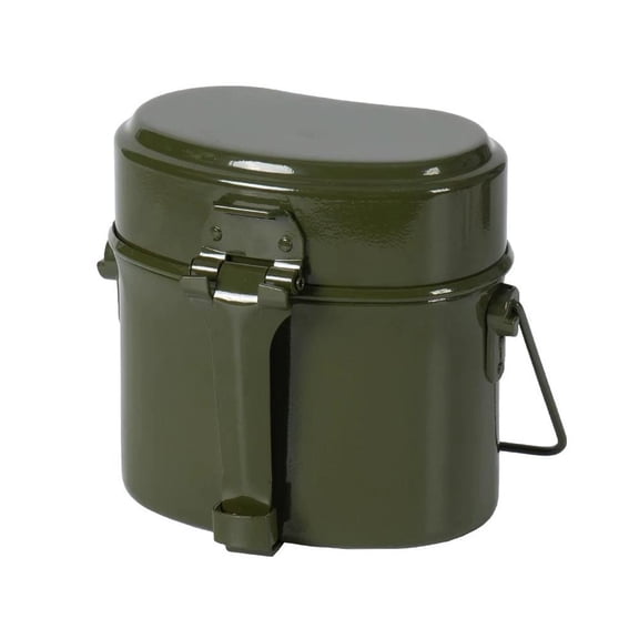 Portable Mess Kit for Camping, Hiking, Picnic & BBQ - Lightweight Aluminum Cookware Set with Open Fire Cooking Capability