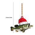 thumbnail image 3 of Colección de peces navideños, decoración de pesca realista, decorativa para decoración de árbol de Navidad, 3 of 5