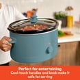 thumbnail image 6 of bella 6 Qt Manual Slow Cooker with 3 Temperature Settings, Ceramic Nonstick Coating, Dishwasher Safe Stoneware Pot & Tempered Glass Lid, Surf, 6 of 11