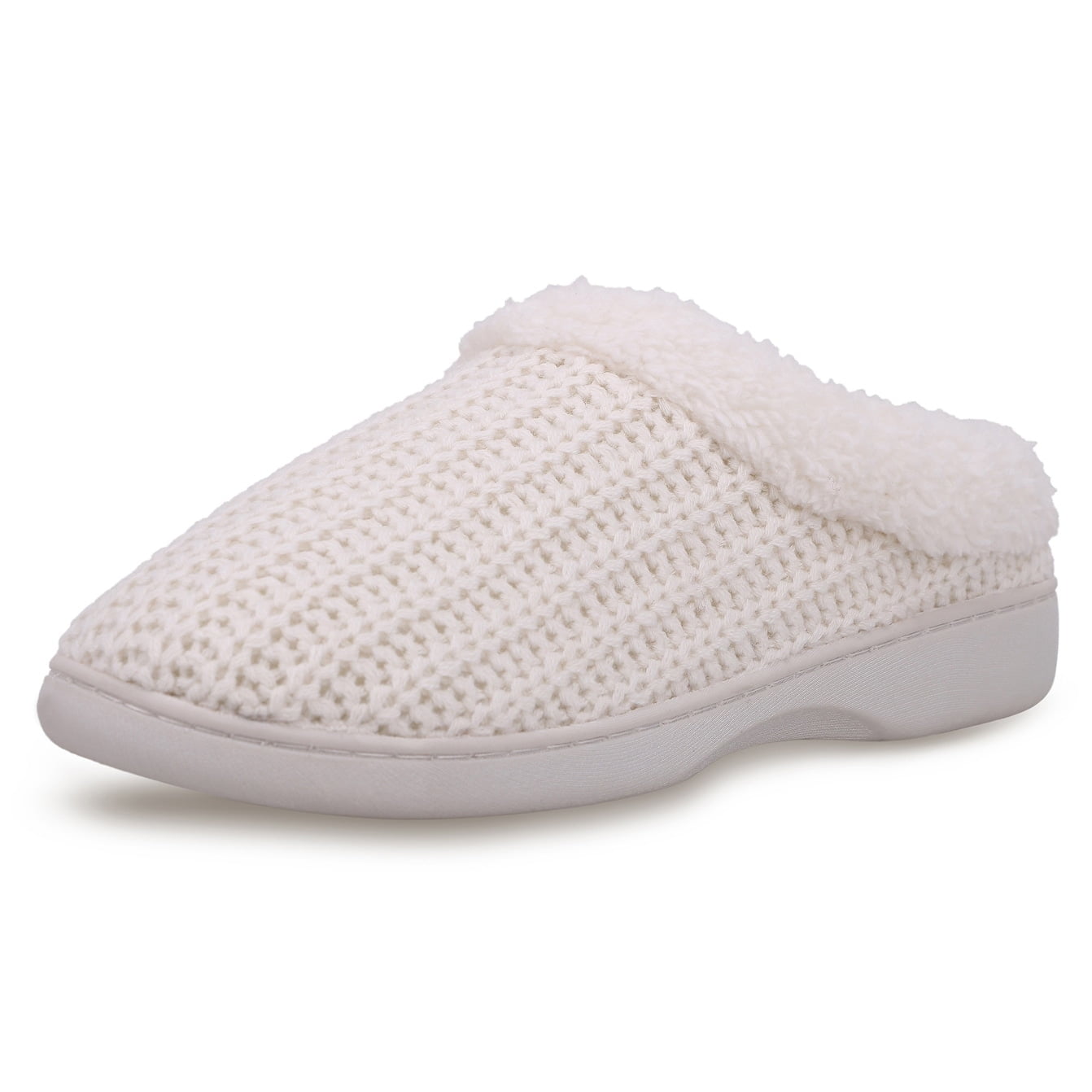 Overstock Women's Fleece Lined Rubber Sole Indoor/Outdoor Slippers