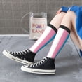 thumbnail image 7 of Transgender Flag Knee High Socks for Women Long Leg Warmers Socks, 7 of 7