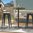 thumbnail image 6 of XPOPR Bistro Pub Table Round Bar Height Cocktail Table Metal Base MDF Top Obsidian 23.8-Inch Top, 39.5-Inch Height (1, Black-1), 6 of 8